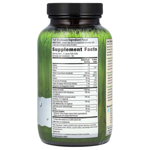 Irwin Naturals, Healthy Skin & Hair Plus Nails, 120 мягких желатиновых капсул с жидкостью