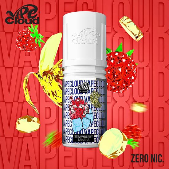 Vape Cloud Iceberg 0% - Strawberry Banana (Клубника и банан со льдом) 30 мл.