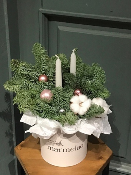 Новогодняя композиция со свечами