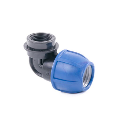 Отвод компрессионный для ПНД труб Lammin, внутренняя резьба, 25 x 3/4"