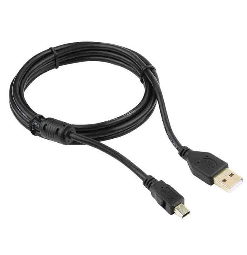 Кабель USB - Mini USB (черный) 1.8м, с фильтром
