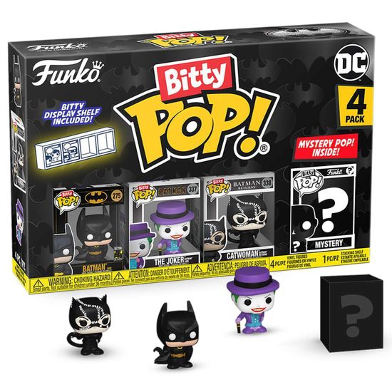 Фигурка Funko Bitty POP! Batman 85th Batman+Joker+Catwoman+Mystery (1 of 4) 4PK 81127 (00055302/030924/0133539/37, Китай)