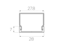 Профиль накладной алюминиевый LC-LP-0728-2 Anod