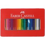 Карандаши цветные Faber-Castell "Замок", 36цв., шестигр., заточ., метал. кор.