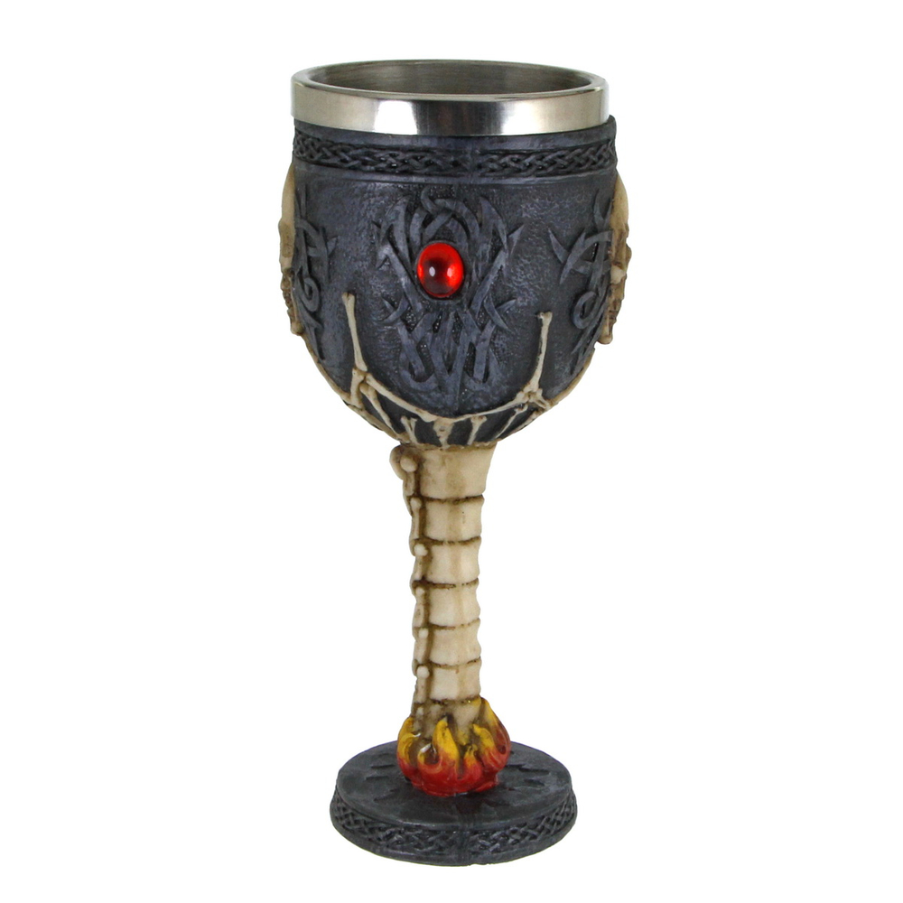 Бокал Череп с пламенем 16 см