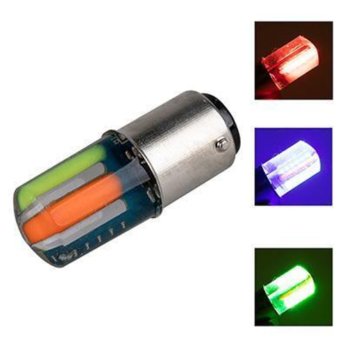Лампа светодиодная 12V 21/5W металлический цоколь 2-конт. RGB 26 COB BAY15d S25 Skyway