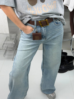 Брюки джинсовые женские артикул 8738 цвет "голубой"