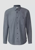 Рубашка из шамбре с воротником на пуговицах Regular Fit