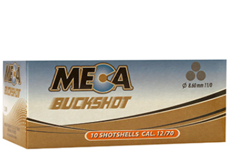 Патрон 12/70 Meca Buck Shot Copper/карт. мед/8,7, коробка 10 шт.