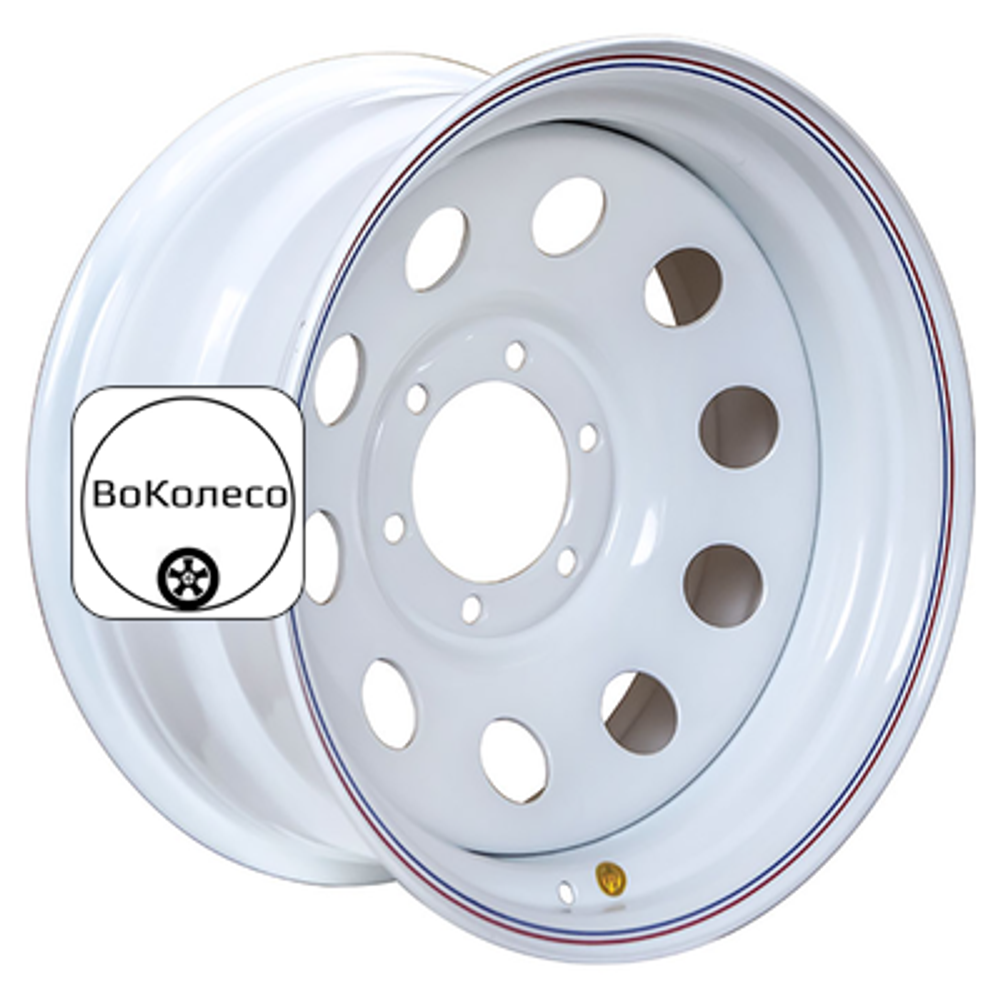 8x17/6x139,7 ET-10 D110 Тойота Ниссан Белый Off-Road Wheels