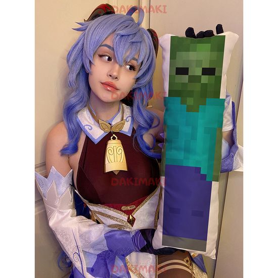 Мини дакимакура Зомби Майнкрафт | Minecraft арт. M1222, 60х20 см