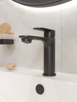 Смеситель для раковины STWORKI Вестфолл S08010BK матовый черный