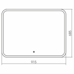 Зеркало с подсветкой MIXLINE Стив-2 915*685 (535536)