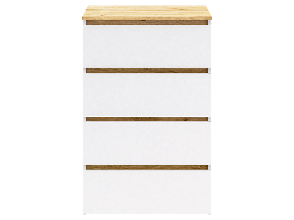 Комод-28 Белый/Кр.золотой