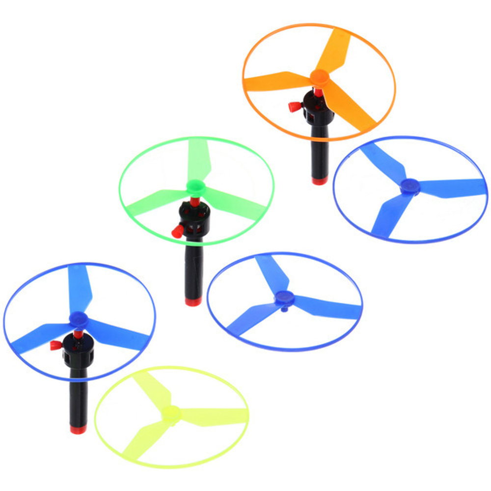 Ветрячок «Вертушка», с запуском, 2 кольца d10 см, микс