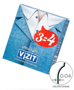 Ультратонкие презервативы VIZIT Ultra light - 3 шт.