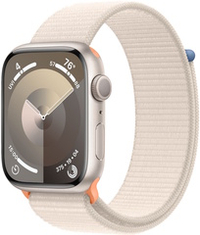 Apple Watch Series 9, 45мм, Умные часы Корпус из алюминия цвета Сияющая звезда, Sport Loop Сияющая звезда (MR983)