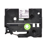 Brother TZE-SE4 кассета с лентой для печати наклеек, чёрный шрифт на белой основе, 18мм*8м