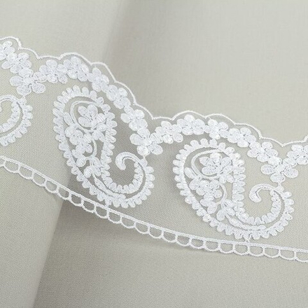 Кружево "Gamma", "сетка"  52798, 100 мм  белый