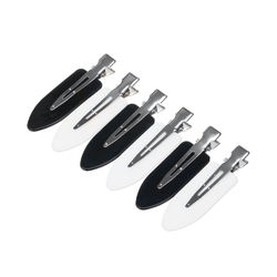 Зажим "Лепесток" Dewal CL2603white/black, 6 см, 6 шт/уп