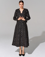 Платье длины миди из премиального твида