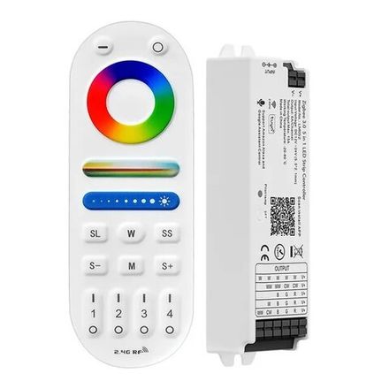 Контроллер Wi-Fi WB5+Bluetooth c дистанционным управлением светодиодной ленты с помощью пульта RGB +