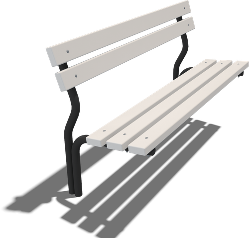 Диван парковый Хельсинки, длина 1,4 м, цвет белый