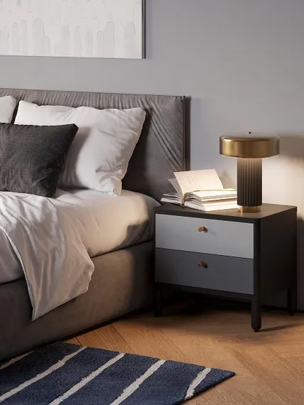 Лампа настольная Stone, Ø28х35 см, черная/золотистая