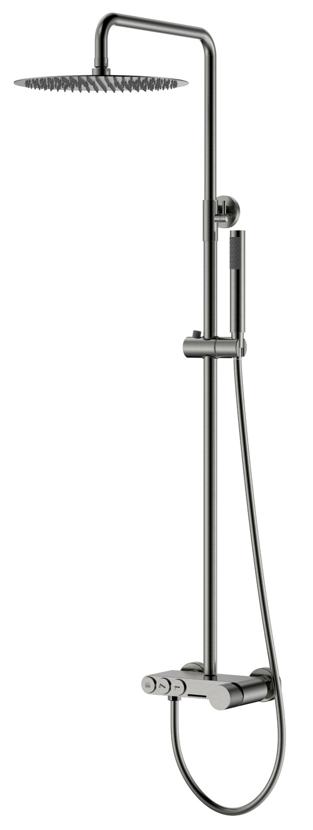 Стойка для душа STICK Shine Gun Metal с ручкой TOUCH