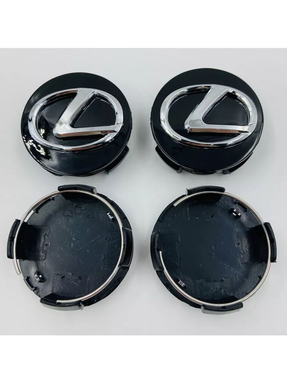 Колпачки заглушки на литые диски с эмблемой Lexus 62 мм 4 шт