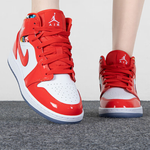 Jordan 1 Mid Barcelona Sweater Red Patent GS