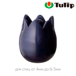 Наконечники для спиц "amicolle" Large, темно-синий тюльпан, 4*6,5мм, Tulip