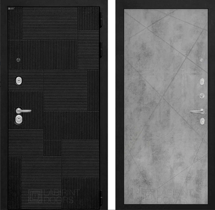 Входная металлическая дверь Лабиринт PAZL (ПАЗЛ) 24 Бетон светлый