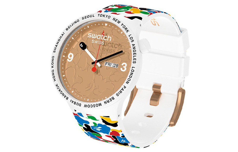 SWATCH Unisex 47mm White Watch