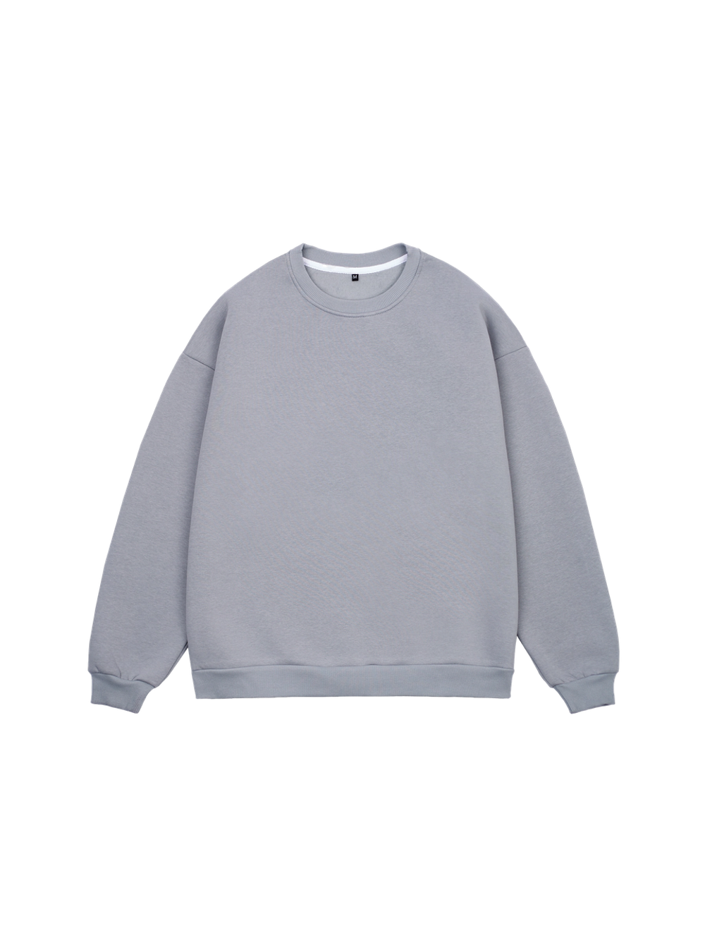 Свитшот оверсайз, с начесом (серый)