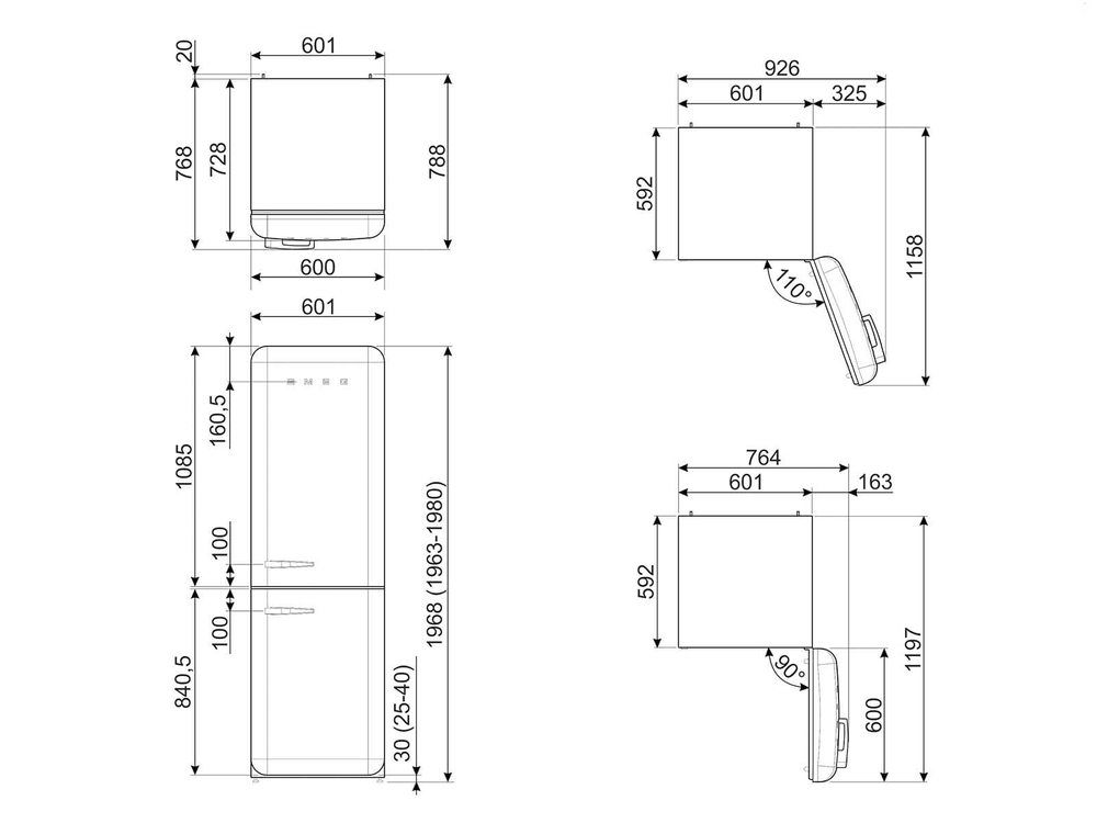 Холодильник Smeg FAB32RRD5