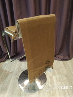 Плед из 100% верблюжьей шерсти 130x170 см. (ERDENET) арт. E11 - камел