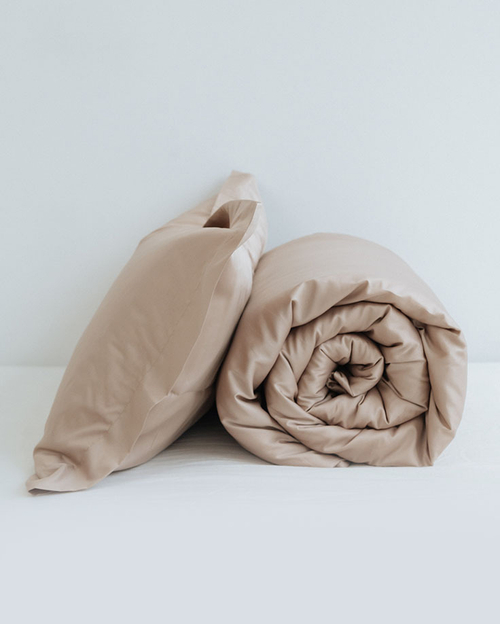 Комплект Сатин Пудровый