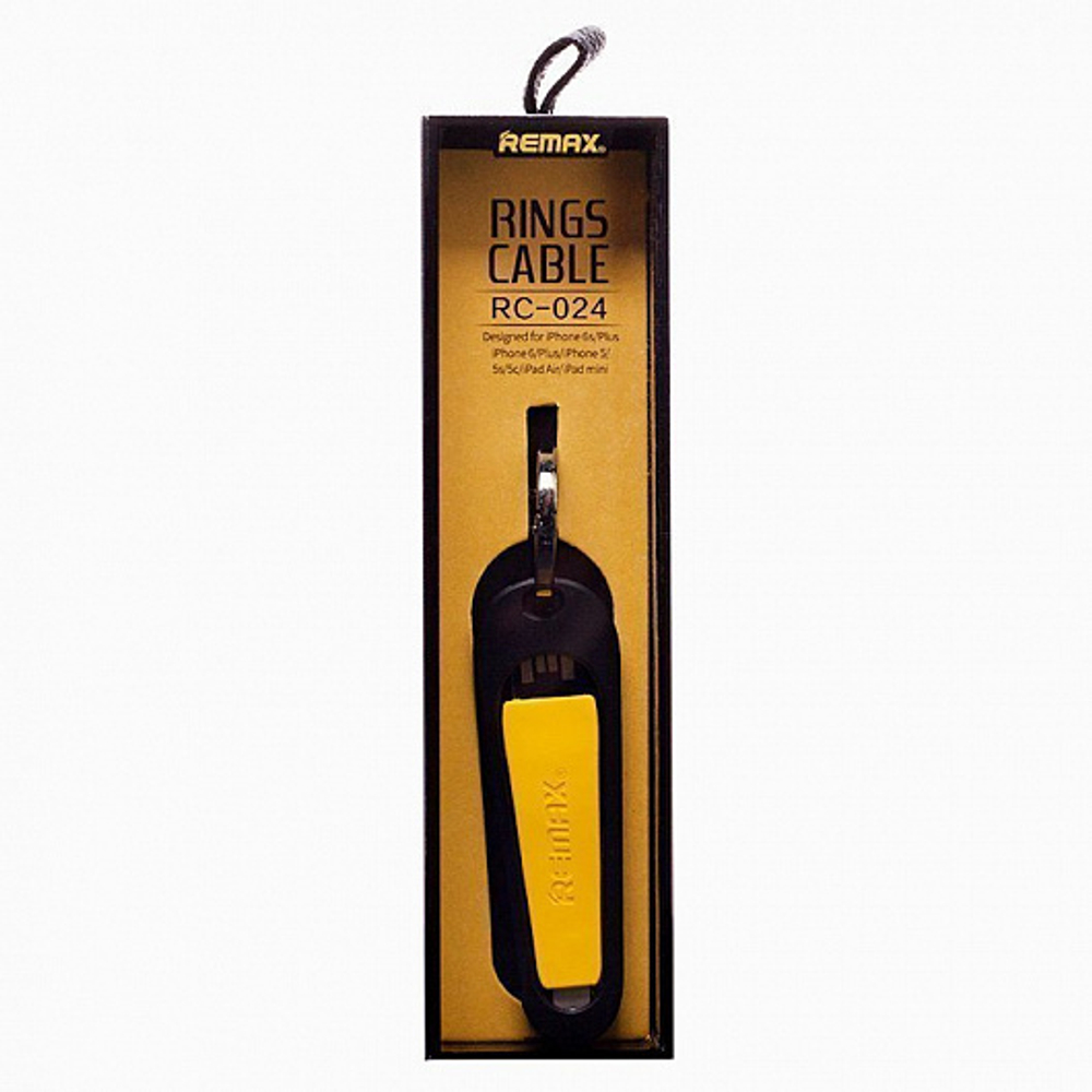Кабель USB/Lightning Rings-remax yellow