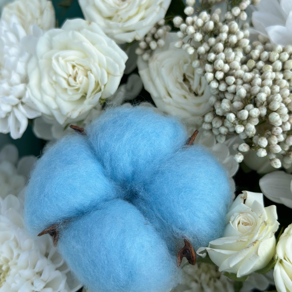 Букет цветов Снежное утро