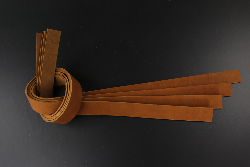 Ременная заготовка Коньяк гладкая 4мм+