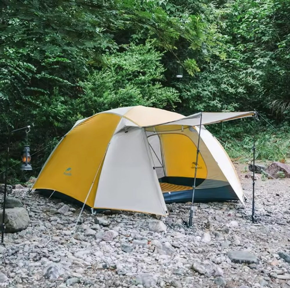 Палатка Naturehike Cloud-Creek PRO, 2-местная, бежево-желтая, артикул CNK2300ZP024-2YPRO