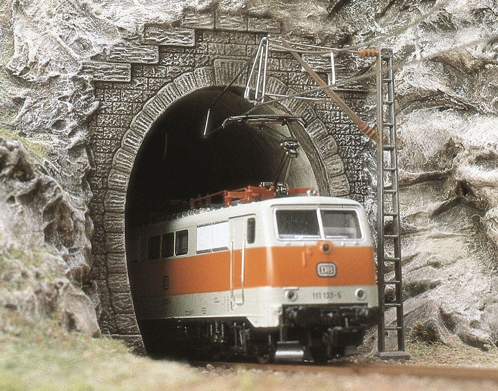 Портал туннеля однопутный (tube holder), 2 шт, H0