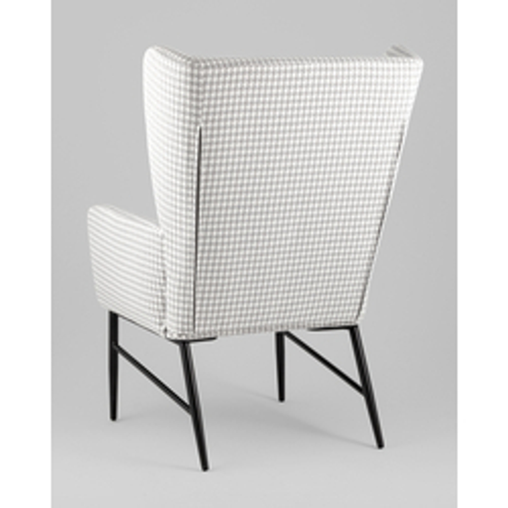 Кресло Мэйден гусиная лапка серый