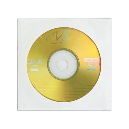 Диск CD-R VS 700Mb, 52х, бумажный конверт