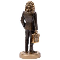 Скульптура Лев Бизнесмен Бронза Коричневый