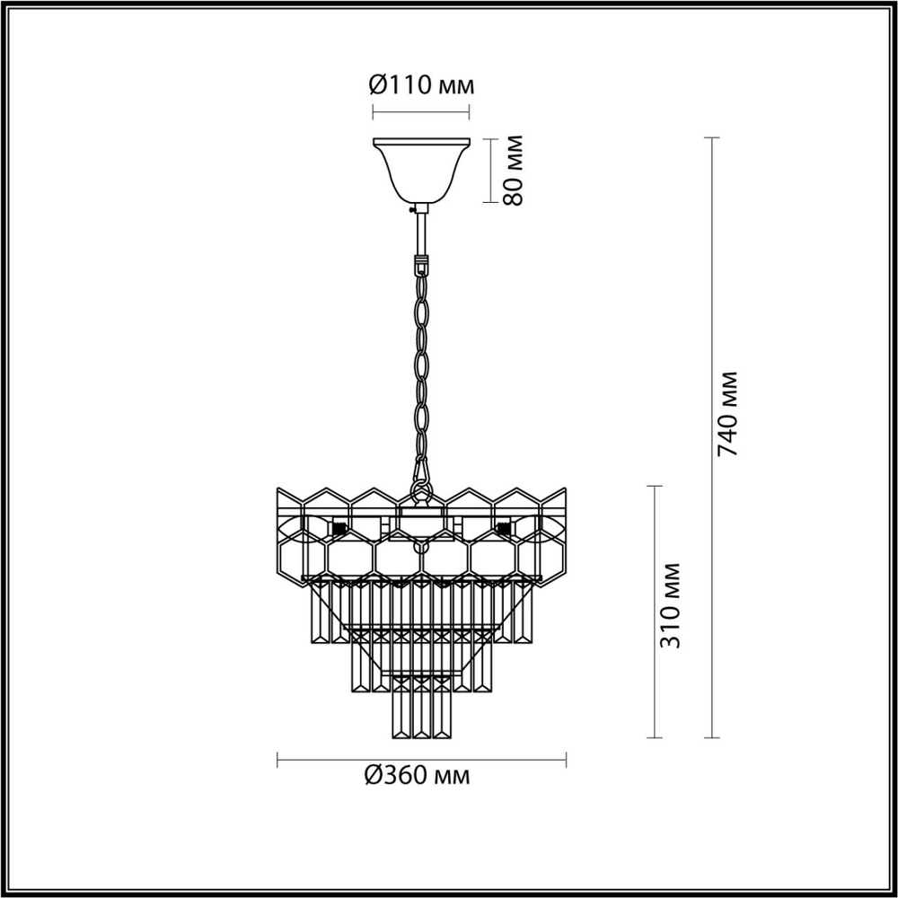 5231/6 LN CLASSI Люстра 6*40W IP20 220V KAZ