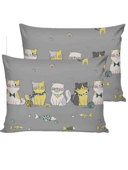 Наволочка комплект 2шт поплин Сказка "Рыболовы" 50x70 см