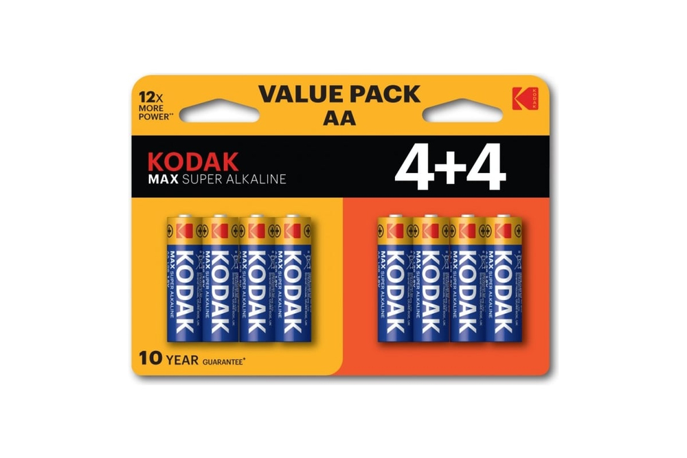Батарейки АА 4+4 пальчиковые KODAK
