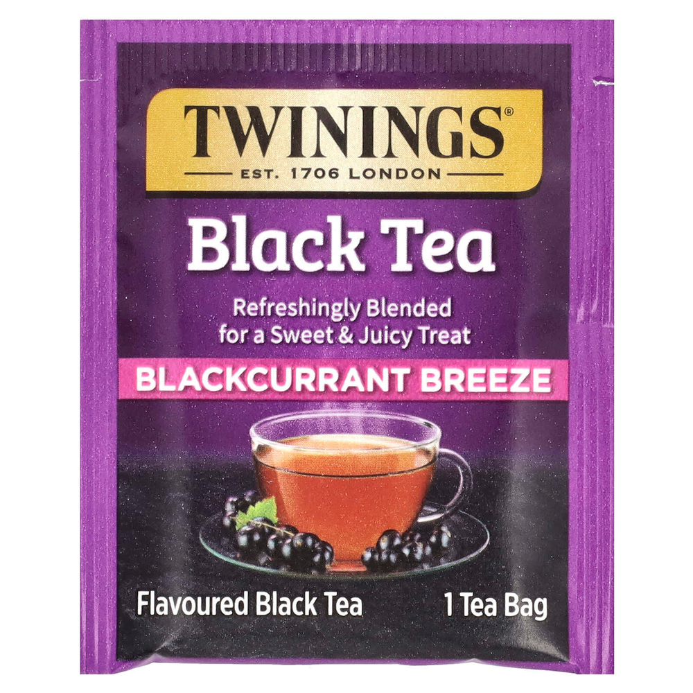 Twinings, Ароматизированный черный чай, черная смородина, 20 чайных пакетиков, 40 г (1,41 унции)